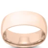 Rose Gold Polished Rounded Comfort Fit 8mm Band 14K