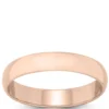 Rose Gold Polished Rounded 4mm Band 18K