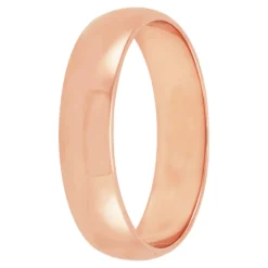Rose Gold Polished Rounded 5mm Band 14K