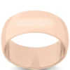 Rose Gold Polished Rounded 8mm Band 14K