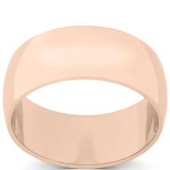 Rose Gold Polished Rounded 8mm Band 18K