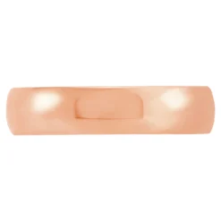 Rose Gold Polished Rounded 5mm Band 18K