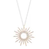 Rose Gold Roberto Coin Tiny Treasures Diamond Sun Necklace 18K