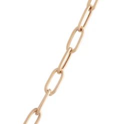 Rose Gold Toscano Oval Paperclip Chain Necklace 14K, 20"