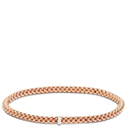 Rose Gold Toscano Stretchy Bangle Bracelet 14K