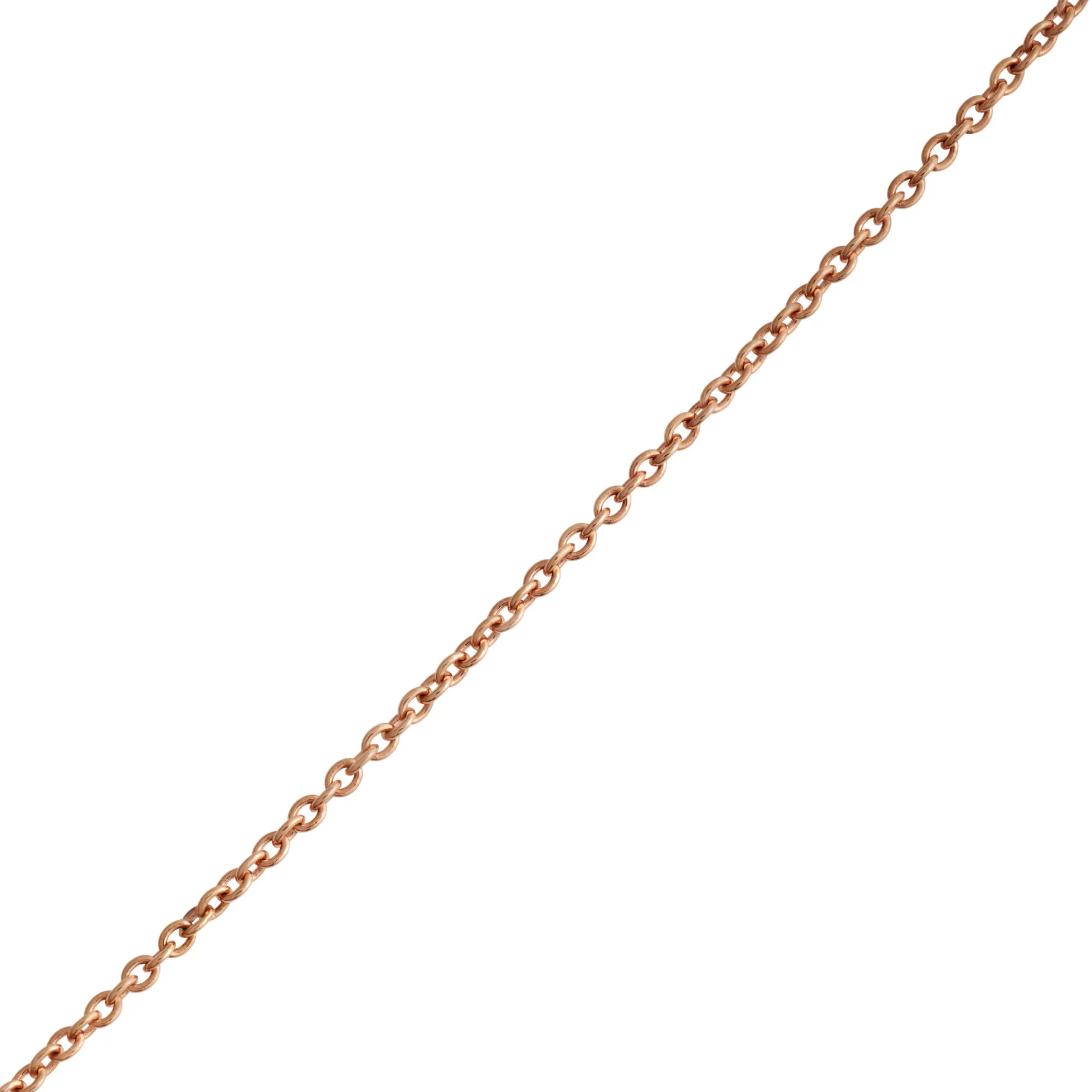 Rose Gold Trillion Gemstone & Diamond Twist "Y" Drop Necklace 14K