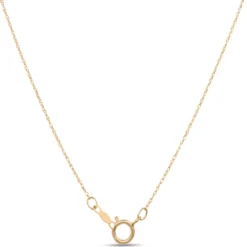 Round Aquamarine Pendant Necklace, 14K Yellow Gold