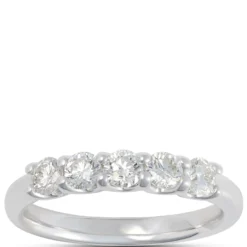 Round Diamond Anniversary Band, 14K White Gold