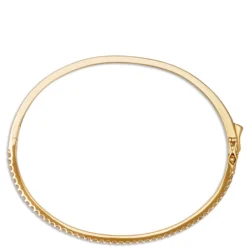 Round Diamond Bangle, 14K Yellow Gold