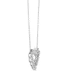 Round Diamond Heart Pendant, 14K White Gold