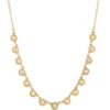 Round Diamond Necklace with Milgrain Bezel Settings