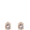 Round Morganite Studs, 14K Rose Gold