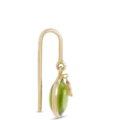 Round Peridot Earrings, 14K Yellow Gold
