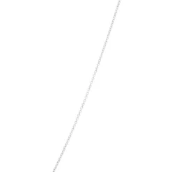 Round Sapphire and Diamond Necklace, ½ Carat, 18K White Gold