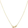 Round Sapphire Diamond Halo Pendant Necklace, 14K Yellow Gold