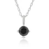 Round Sapphire Pendant 14K