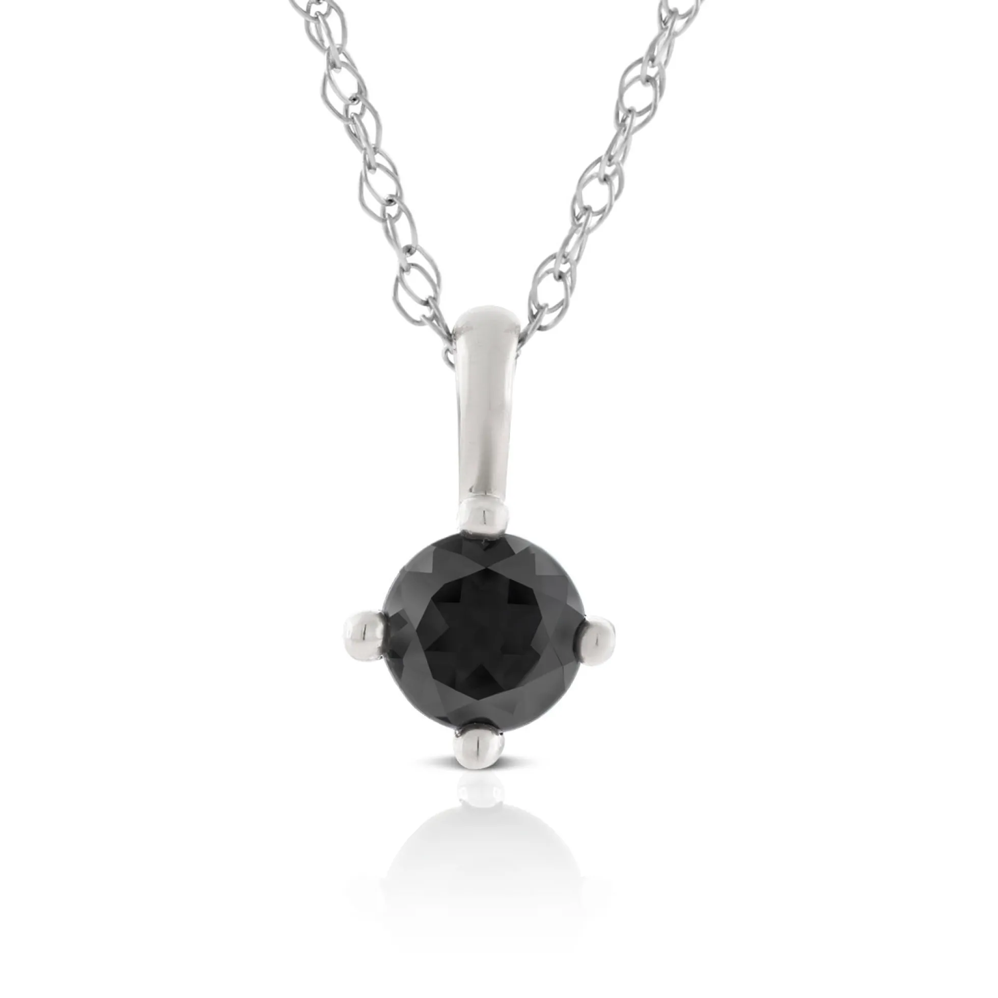 Round Sapphire Pendant 14K