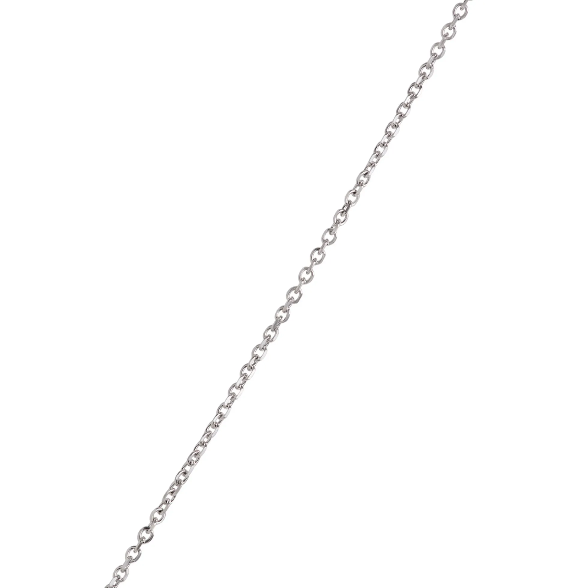 Round Tanzanite Pendant with Diamond Halo, 14K White Gold
