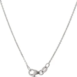 Round Tanzanite Pendant with Diamond Halo, 14K White Gold