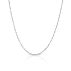 Round Wheat Chain in Silver, 24"