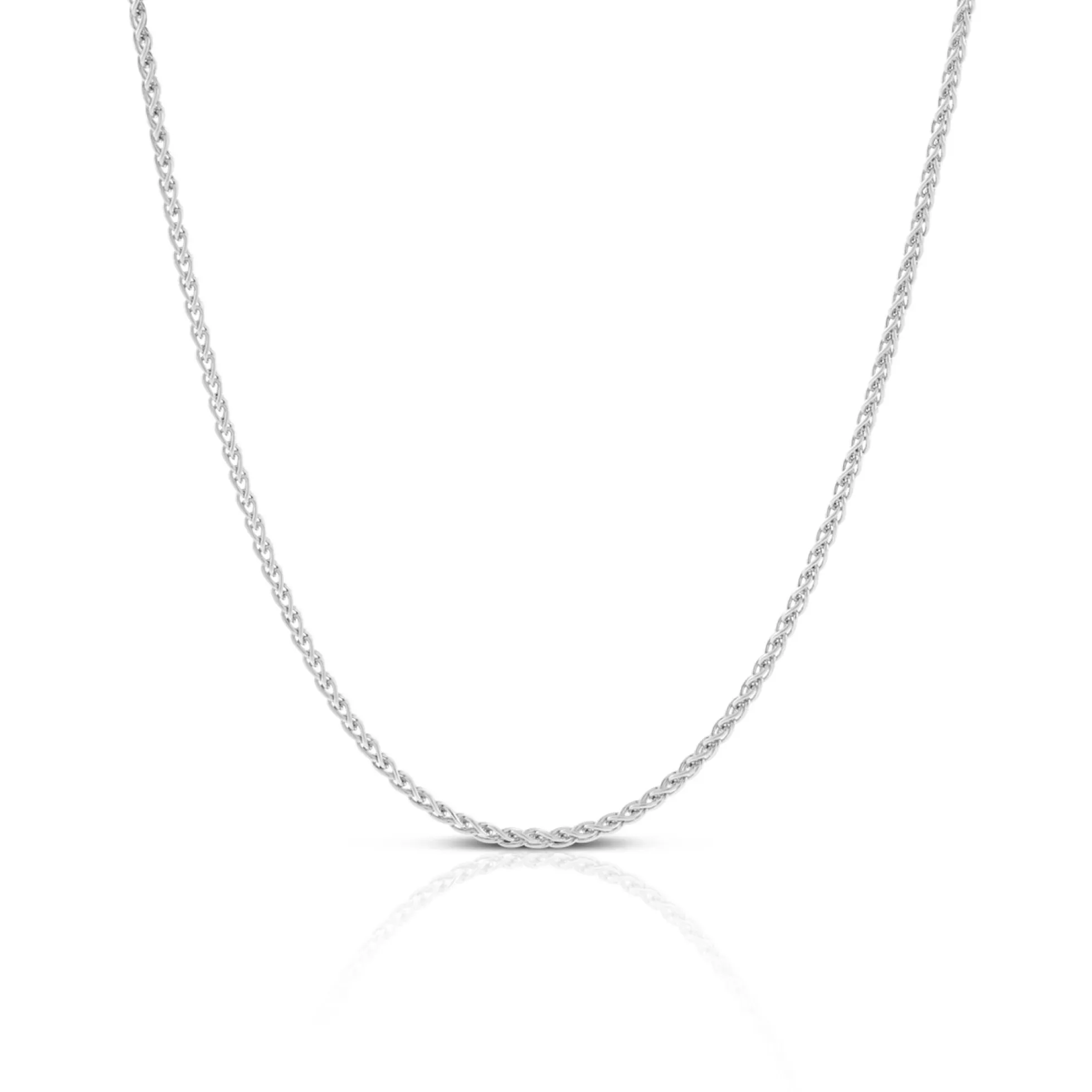 Round Wheat Chain in Silver, 24"