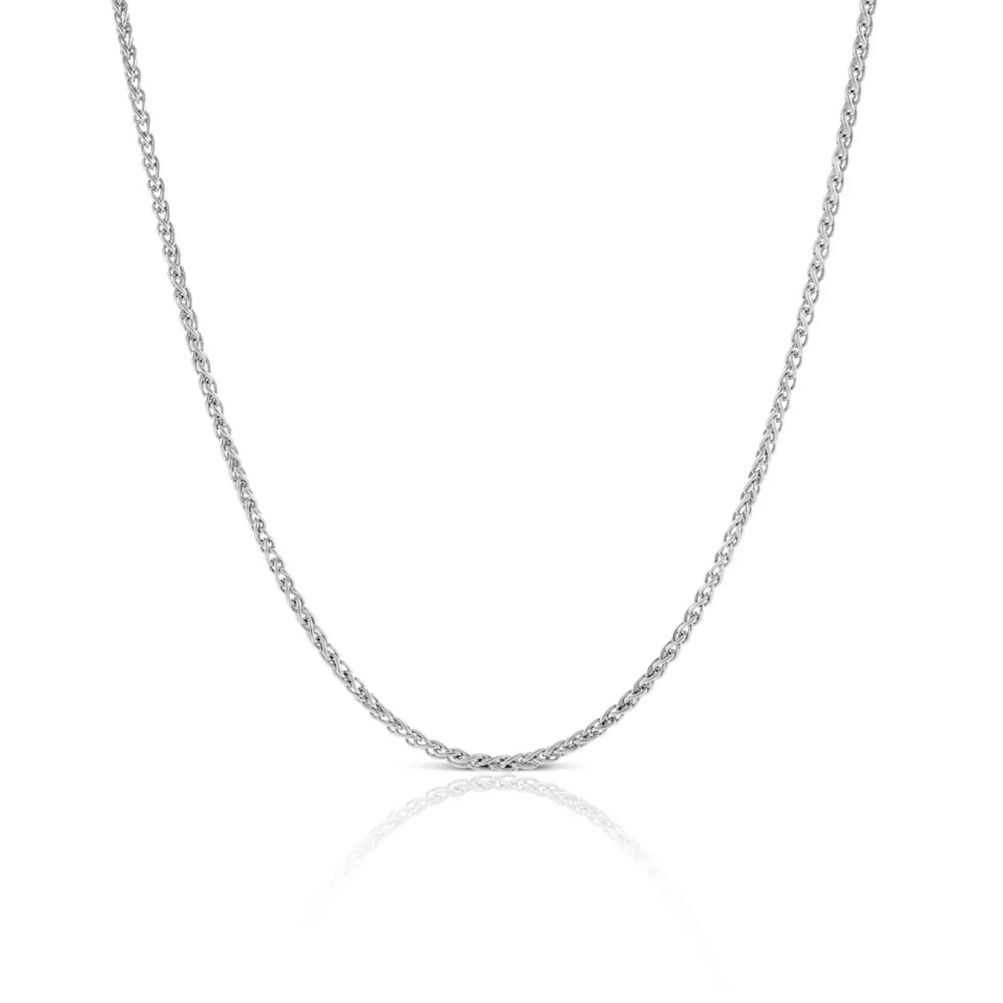 Round Wheat Chain in Silver, 18"