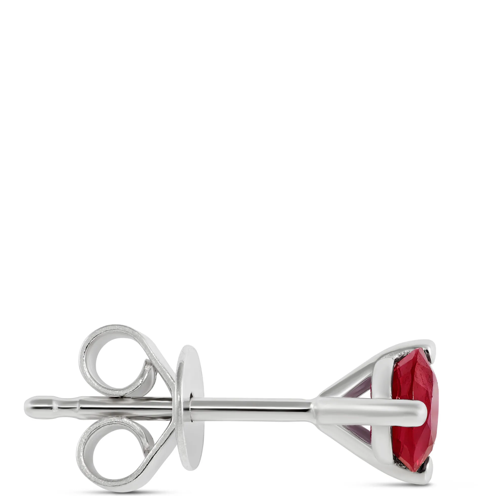 Ruby Martini Studs, 14K White Gold