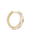 Sapphire and Diamond Huggie Hoop Earrings, 18K Yellow Gold
