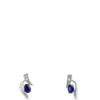 Sapphire & Diamond Earrings 14K
