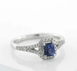 Sapphire & Diamond Ring 14K