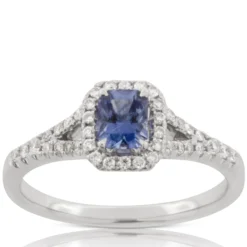 Sapphire & Diamond Ring 14K
