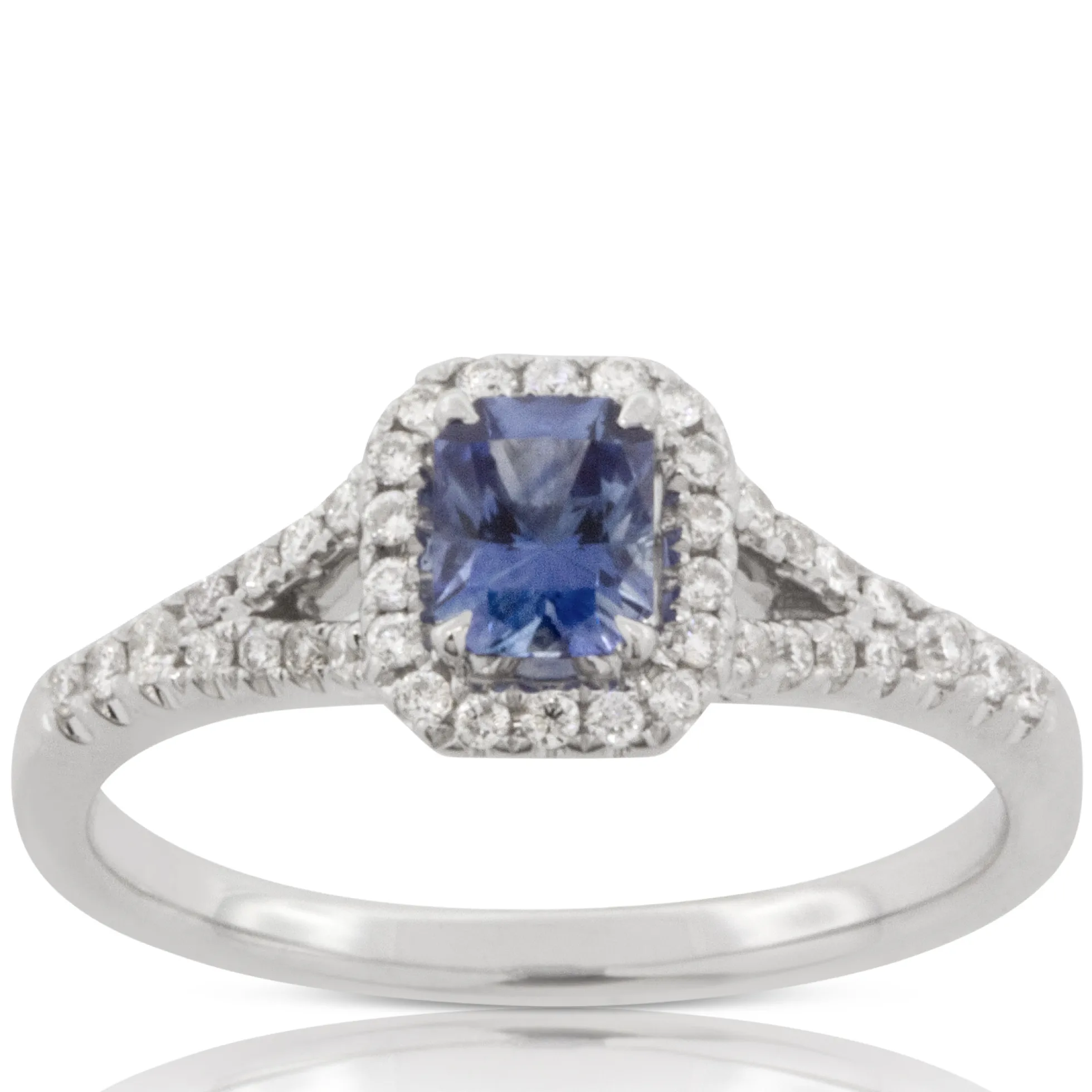Sapphire & Diamond Ring 14K