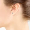 Sapphire Stud Earrings 14K