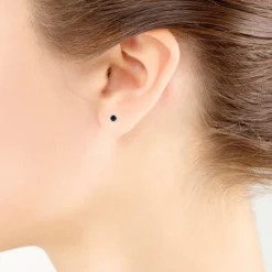 Sapphire Stud Earrings 14K
