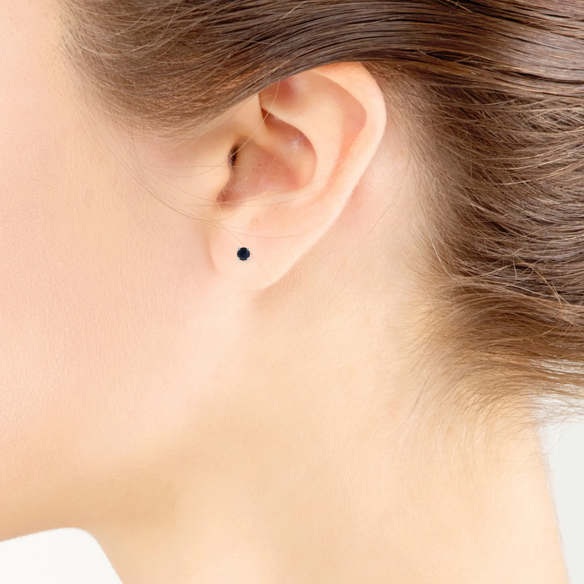 Sapphire Stud Earrings 14K