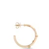 Scattered Diamond Hoops, ½ Carat Total Weight, 14K Yellow Gold