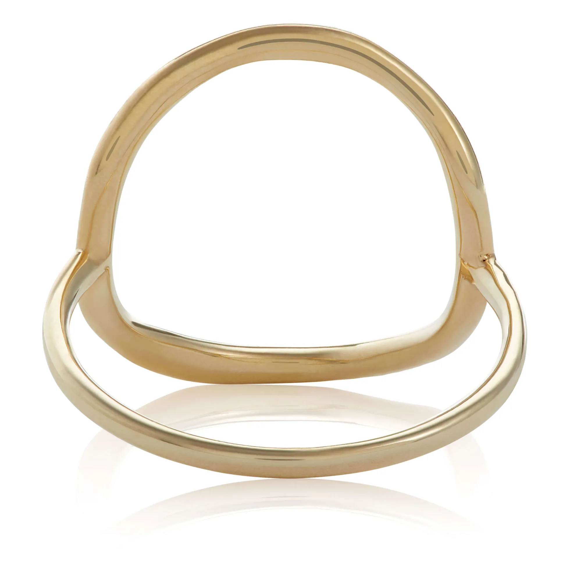 Smooth Open Circle Ring 14K
