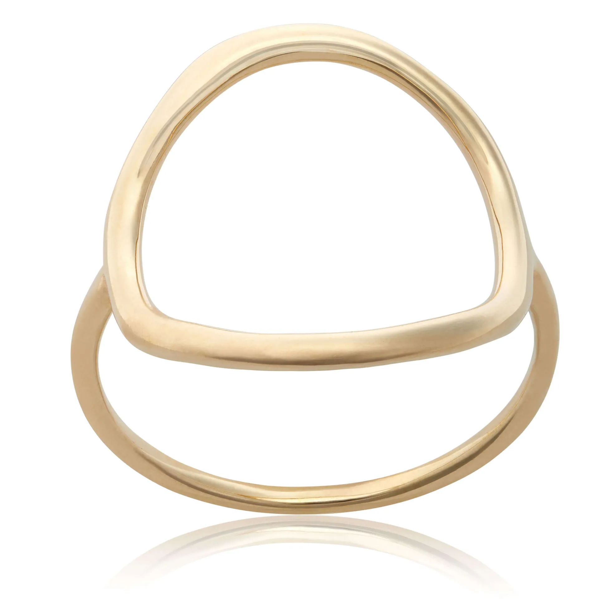 Smooth Open Circle Ring 14K