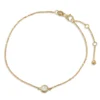 Solitaire Diamond Bracelet, Bezel Setting, 14K Yellow Gold