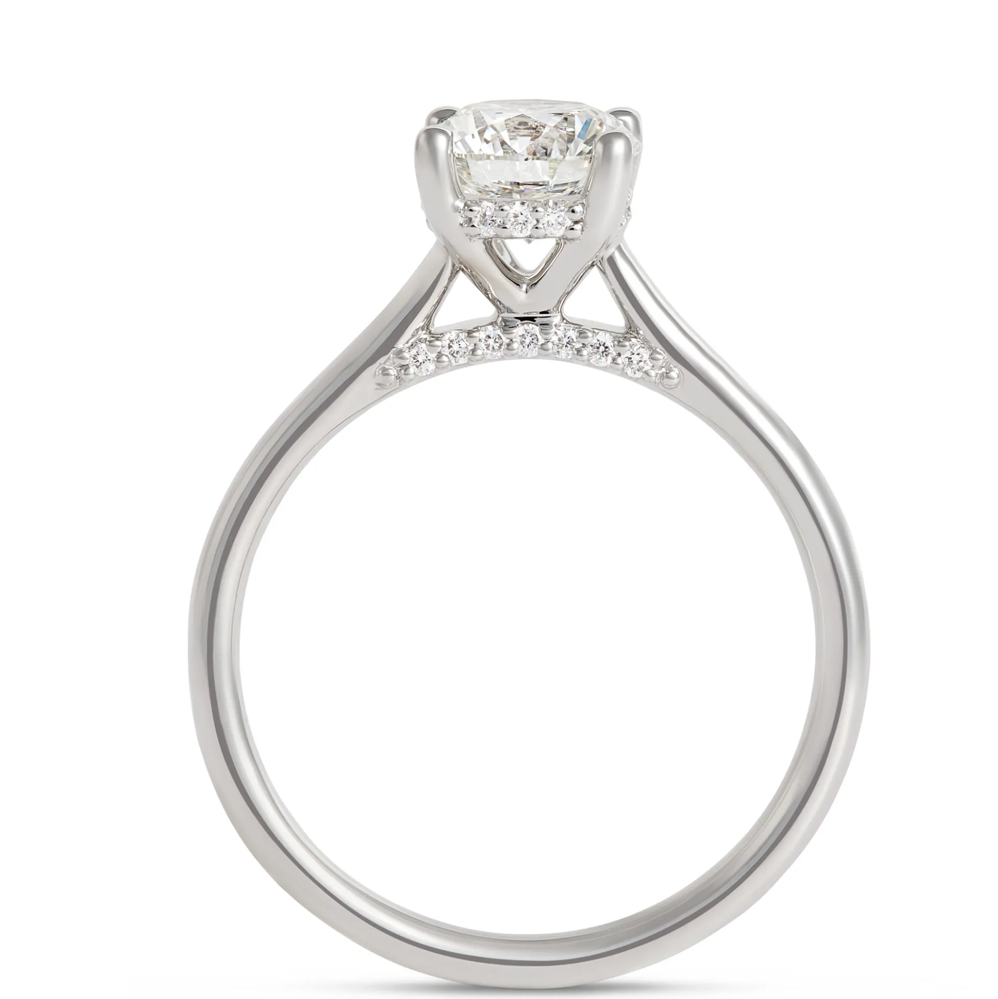 Solitaire Diamond Engagement Ring, Platinum