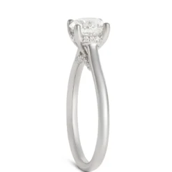 Solitaire Diamond Engagement Ring, Platinum