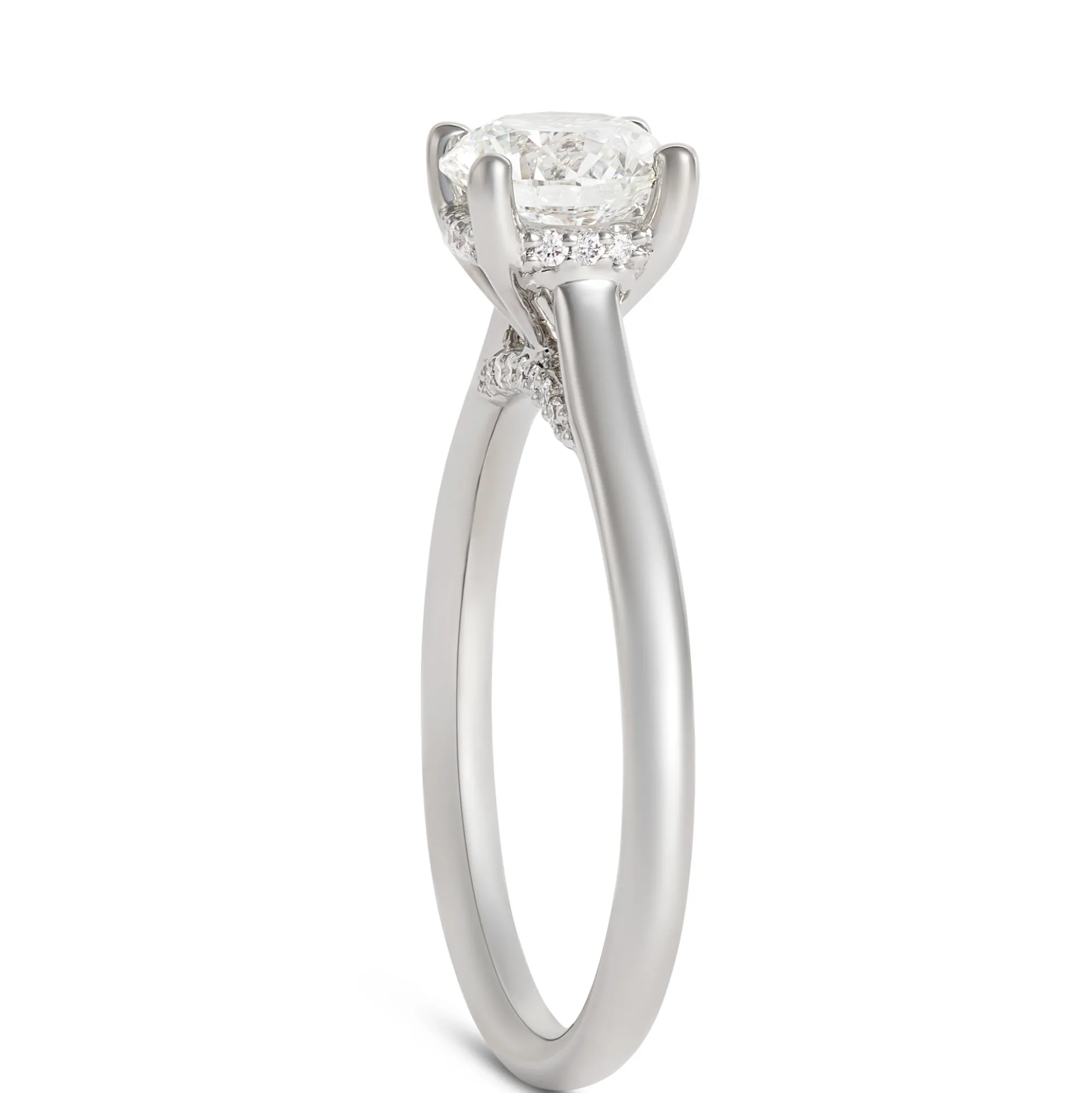 Solitaire Diamond Engagement Ring, Platinum