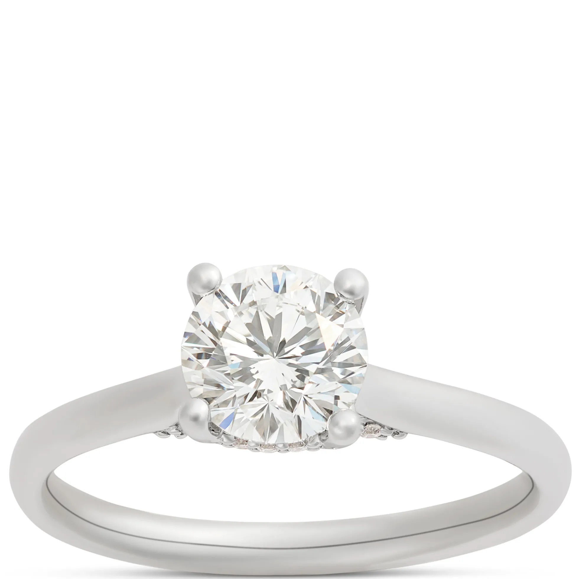 Solitaire Diamond Engagement Ring, Platinum