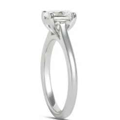 Solitaire Oval Diamond Engagement Ring, 14K White Gold