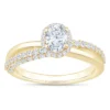 Split-Shank Oval Diamond Engagement Ring, 14k Yellow Gold
