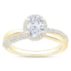 Split-Shank Oval Diamond Engagement Ring, 14k Yellow Gold