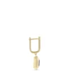 Square Amethyst Earrings, 14K Yellow Gold