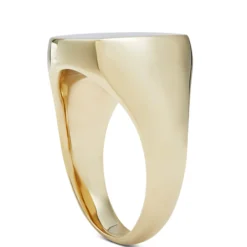 Square Cushion Signet Ring, 14K Yellow Gold