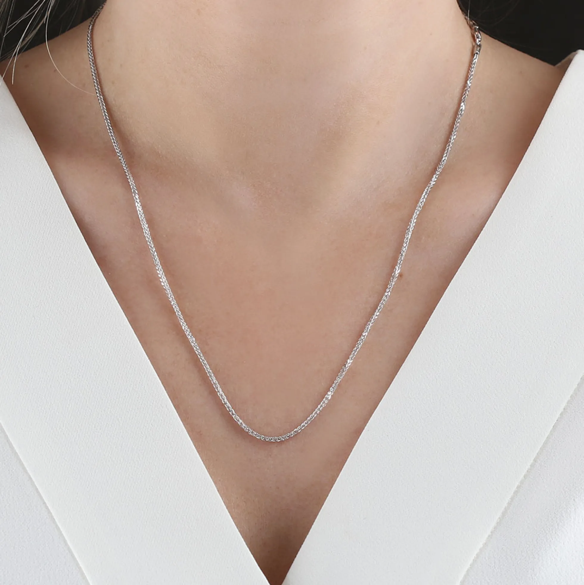 Square Wheat Chain 14K, 20"