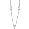12 Station Bezel Set Diamond Necklace, 14k White Gold